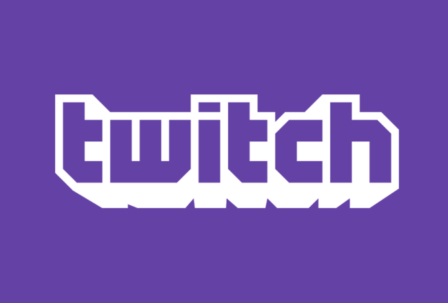 twitch logo on purple background