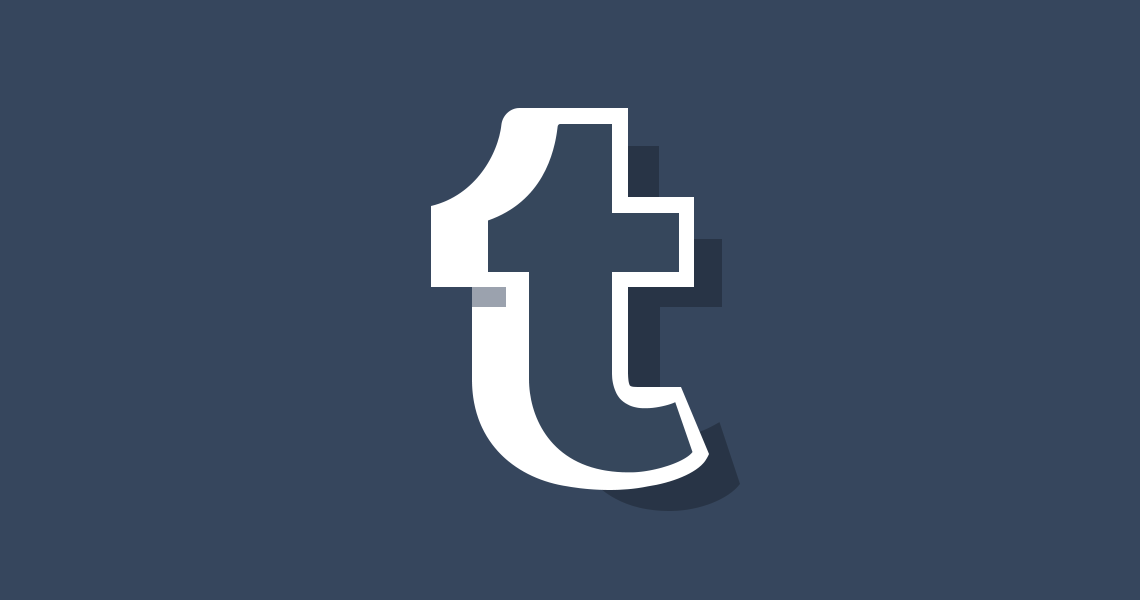tumblr logo on blue background
